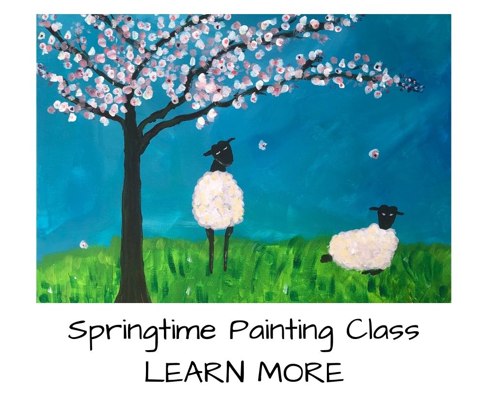 online paint class learn to paint sheep trees with chrissie richards
