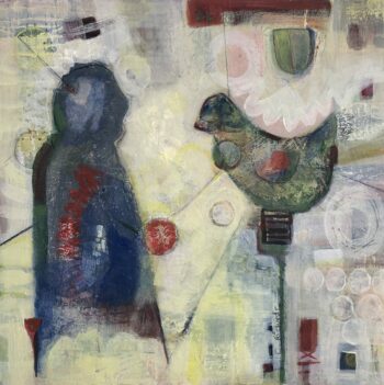 painting by Chrissie Richards The Place Where Birds Used to Sing - Mixed Media on Board - 30 x 30 cm - £240