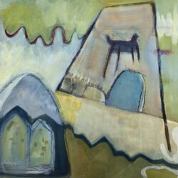 The Last Grave of Old Dunwich - Mixed Media on Board - 40 x 40 cm - £340 - painting Chrissie Richards