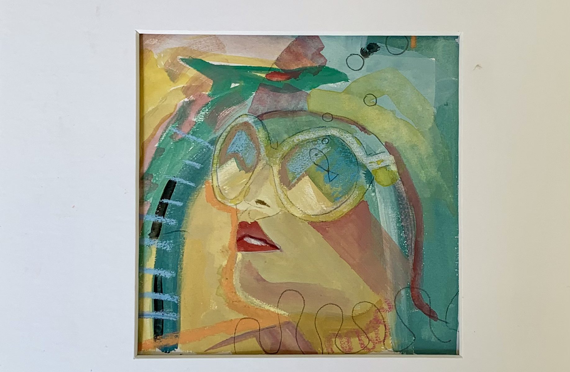 mixed media study on paper disrupted realism painting