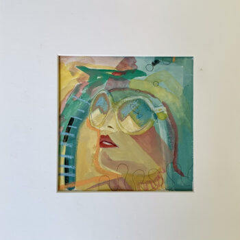 mixed media study on paper disrupted realism painting