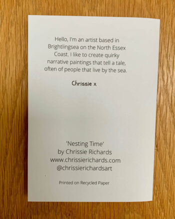 back of art card
