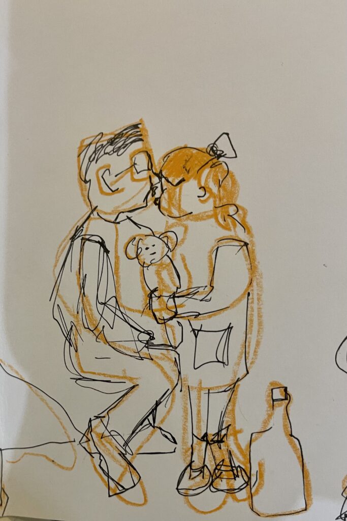 drawing of two people