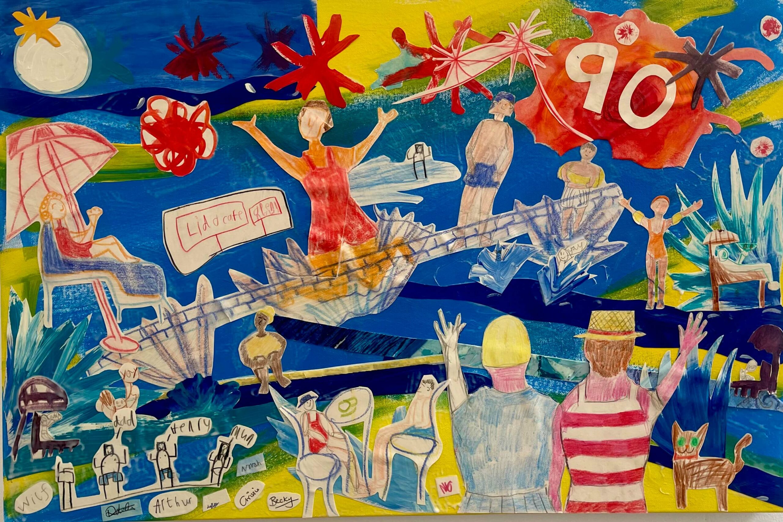 colourful collage about brightlingsea lido