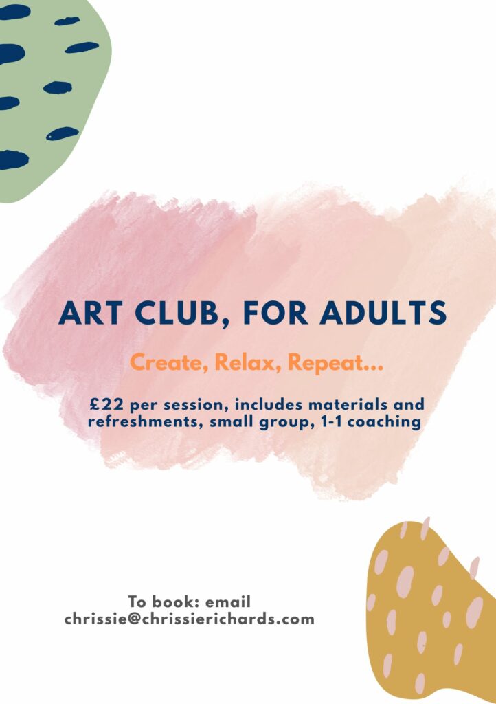 Art Club for adults poster